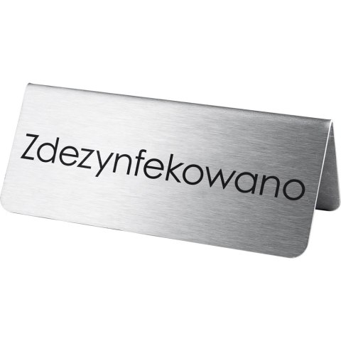 Tabliczka "zdezynfekowano" Tabliczka "zdezynfekowano"