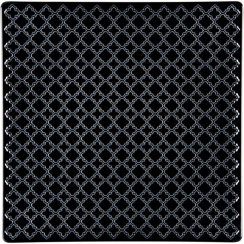 Talerz płytki, kolor czarny, Marrakesz, 205x205 mm Talerz płytki, kolor czarny, Marrakesz, 205x205 mm