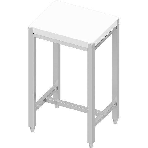 Kloc masarski, z polietylenu, na podstawie ze stali nierdzewnej, 500x400x860 mm Kloc masarski, z polietylenu, na podstawie ze stali nierdzewnej, 500x400x860 mm