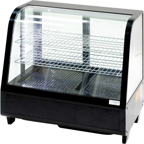 Witryna ekspozycyjna 100 l czarna oświetlenie LED Witryna ekspozycyjna 100 l czarna oświetlenie LED