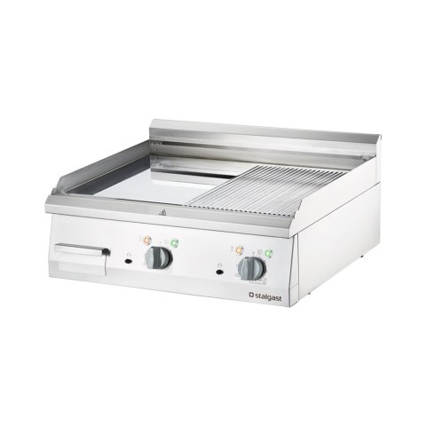 Płyta grillowa elektryczna, chromowana, gładko-ryflowana, P 8.1 kW, U 400 V Płyta grillowa elektryczna, chromowana, gładko-ryflowana, P 8.1 kW, U 400 V