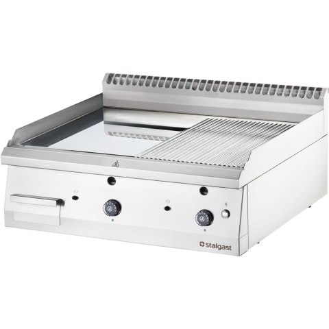 Płyta grillowa gazowa, chromowana, gładko-ryflowana, P 13 kW, U 230 V G30 Płyta grillowa gazowa, chromowana, gładko-ryflowana, P 13 kW, U 230 V G30
