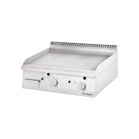 Płyta grillowa gazowa, gładko-ryflowana, 13 kW, G20 Płyta grillowa gazowa, gładko-ryflowana, 13 kW, G20