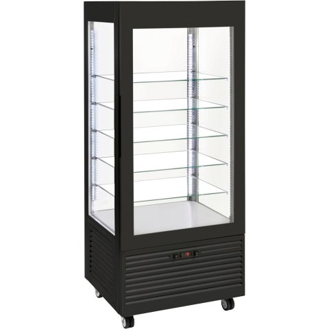 Witryna chłodnicza, cukiernicza, oświetlenie LED, czarna, V 480 l Witryna chłodnicza, cukiernicza, oświetlenie LED, czarna, V 480 l
