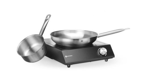Zestaw: Kuchenka indukcyjna 3500W + rondel + patelnia, HENDI, czarny, 220-240V/3500W, 320x395x(H)95mm Zestaw: Kuchenka indukcyjna 3500W + rondel + patelnia, HENDI, czarny, 220-240V/3500W, 320x395x(H)95mm