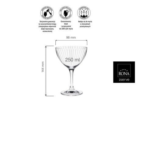 Kieliszek do martini Classic Cocktails Optic