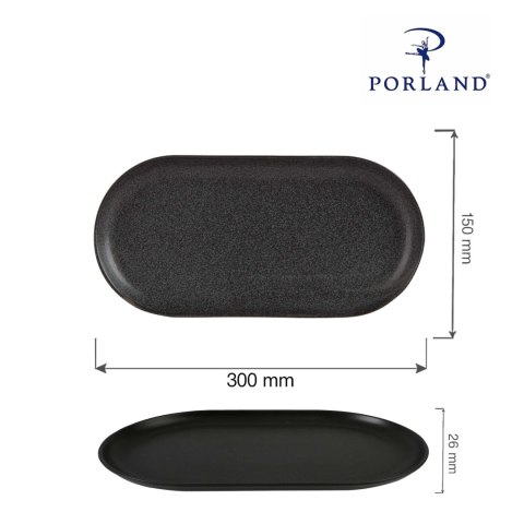 Półmisek owalny Coal 300x150mm
