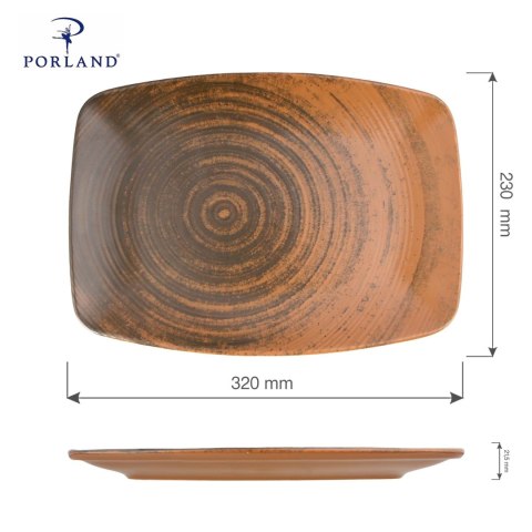 Talerz owalny Lykke Brown 320x230mm