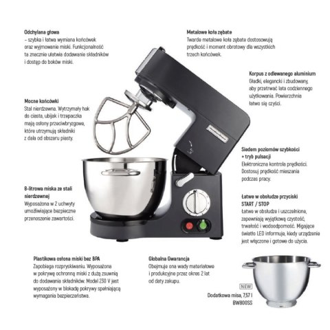 MIKSER STOJĄCY - SERIA 8 QUART CPM800