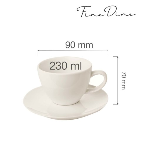 Filiżanka elegancka ze spodkiem Crema 230ml