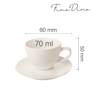 Filiżanka elegancka ze spodkiem Crema 70ml