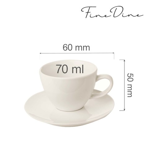 Filiżanka elegancka ze spodkiem Crema 70ml