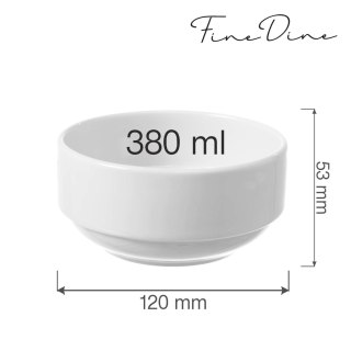 Miska sztaplowana Bianco 380ml