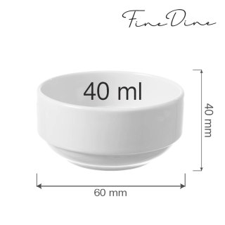 Miska sztaplowana Bianco 40ml