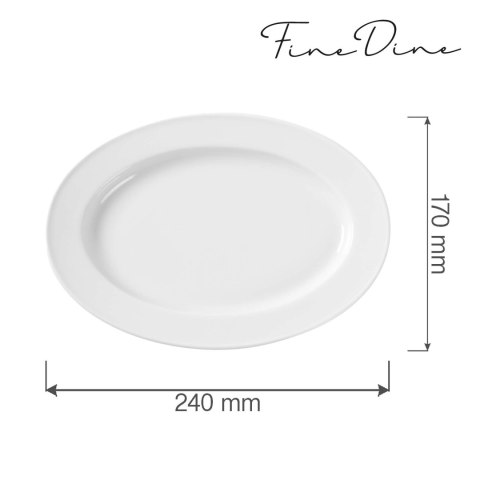 Półmisek owalny Bianco 240x170mm