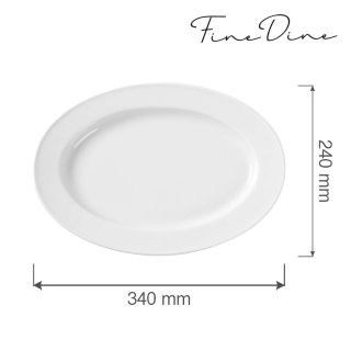 Półmisek owalny Bianco 340x240mm