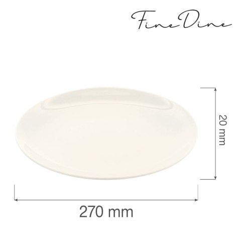 Talerz płytki bez rantu Crema 270mm