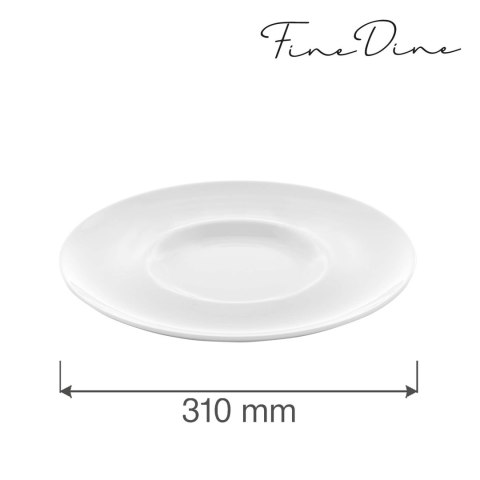 Talerz płytki z szerokim rantem 310mm Bianco