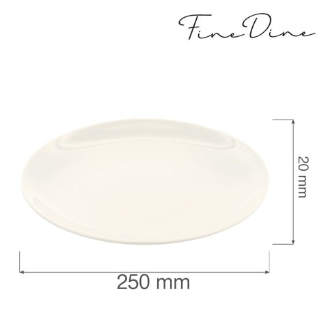 Talerz płytki bez rantu Crema 250mm