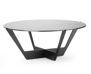 Stojak bufetowy O300mm w zestawie z pleksi Skiatos Black  615 x 615 x240