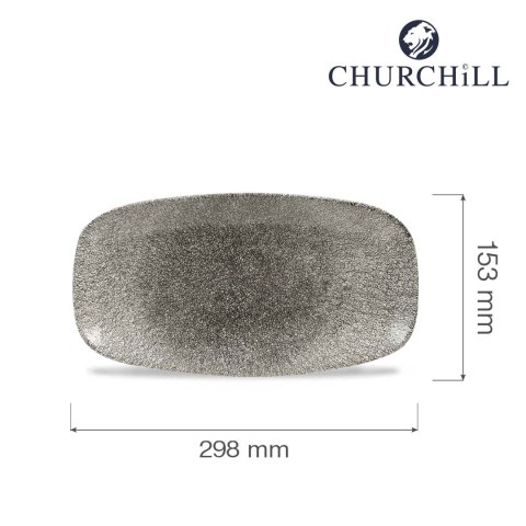 Półmisek Raku Quartz Black 298x153mm Półmisek Raku Quartz Black 298x153mm