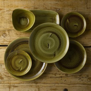 Spodek espresso Stonecast Plume Green 118mm