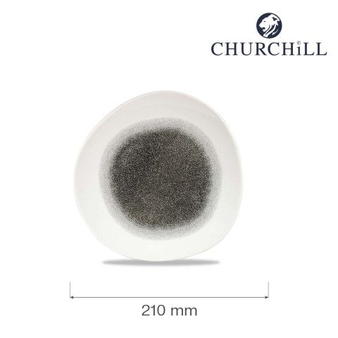 Talerz płytki o organicznym kształcie Raku Quartz Black 210 mm Talerz płytki o organicznym kształcie Raku Quartz Black 210 mm