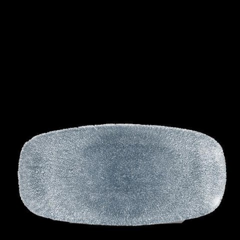 Talerz podłużny Raku Topaz Blue o wym. 298x153 mm Talerz podłużny Raku Topaz Blue o wym. 298x153 mm