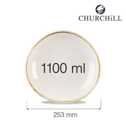 Miska o organicznym kształcie Stonecast Barley White 253mm