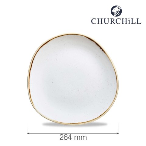 Talerz płytki o organicznym kształcie Stonecast Barley White 264 mm