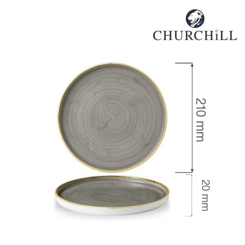 Talerz płytki z rantem Peppercorn Grey 210mm