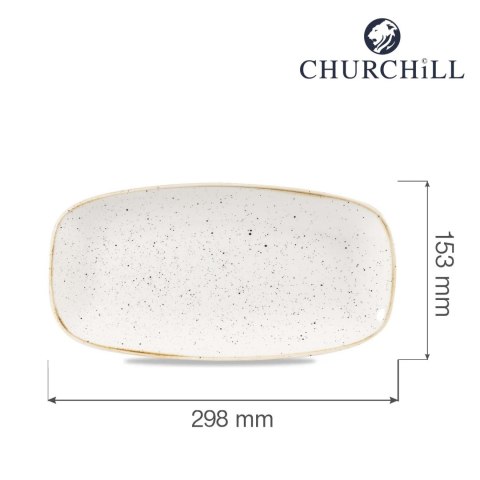 Talerz prostokątny Stonecast Barley White 298x153