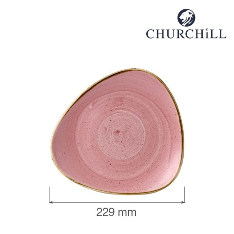 Trójkątny talerz płytki Stonecast Petal Pink 229 mm Trójkątny talerz płytki Stonecast Petal Pink 229 mm