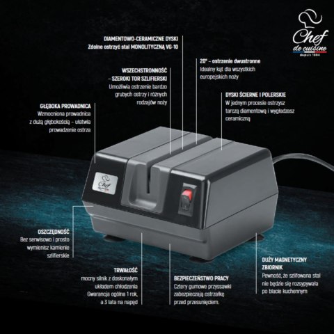 Ostrzałka elektryczna do noży, 4-dyskowa Ostrzałka elektryczna do noży, 4-dyskowa