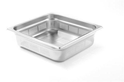 Perforowany pojemnik ze stali nierdzewnej GN 2/3 (h)100 mm Perforowany pojemnik ze stali nierdzewnej GN 2/3 (h)100 mm