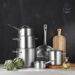 Rondel ze stali nierdzewnej 10,5L z rączką