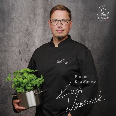 Rondel ze stali nierdzewnej 10,5L z rączką
