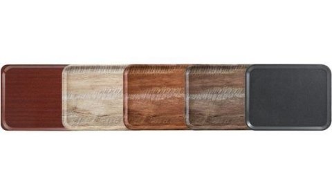 Taca laminowana Capri, prostokątna z gładką powierzchnią ciemny dąb Taca laminowana Capri, prostokątna z gładką powierzchnią ciemny dąb