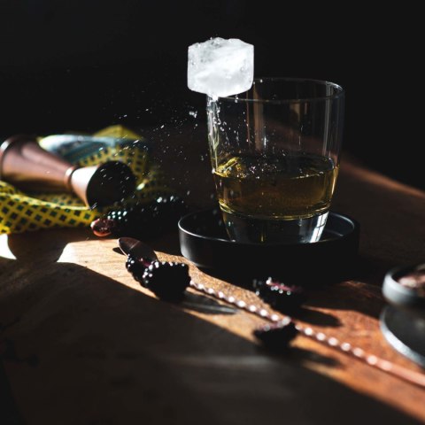 Łyżka barmańska z tłuczkiem, 300mm, miedziana, Barfly Łyżka barmańska z tłuczkiem, 300mm, miedziana, Barfly