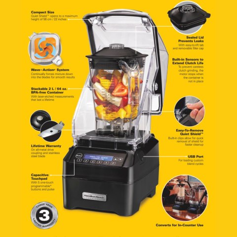 Blender barmański HBH755R-CE Eclipse® 2l 1000W, Hamilton Beach Commercial Hamilton Beach Commercial
