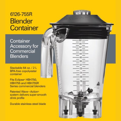 Dzbanek z copoliestru do blendera HBH755R-CE Eclipse® 2l, Hamilton Beach Commercial Hamilton Beach Commercial Dzbanek z copoliestru do blendera HBH755R-CE Eclipse® 2l, Hamilton Beach Commercial Hamilton Beach Commercial