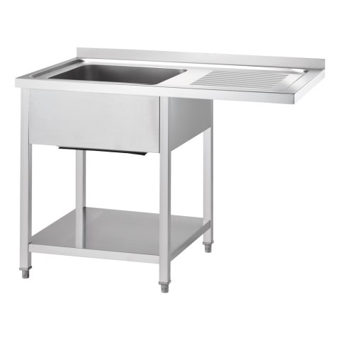 Stół ze zlewem 1-kom.(L) i miejscem na lodówkę lub zmywarkę 1000x700x900 mm skręcany Gredil Stół ze zlewem 1-kom.(L) i miejscem na lodówkę lub zmywarkę 1000x700x900 mm skręcany Gredil