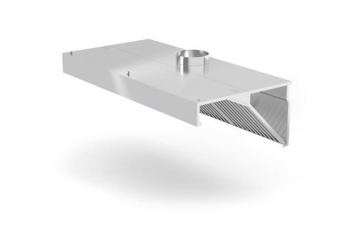 Okap przyścienny skośny z oświetleniem, o wym. 1000x700x450 mm Okap przyścienny skośny z oświetleniem, o wym. 1000x700x450 mm