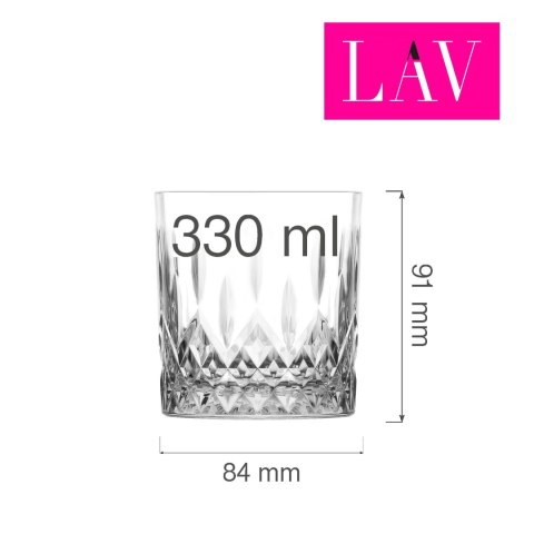 Szklanka do whiskey Edinburgh 330 ml, LAV (dawniej LV-ODN430Z) LAV