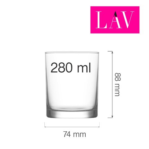 Szklanka do whiskey Rotterdam 280 ml, LAV (dawniej LV-LBR316Z) LAV Szklanka do whiskey Rotterdam 280 ml, LAV (dawniej LV-LBR316Z) LAV