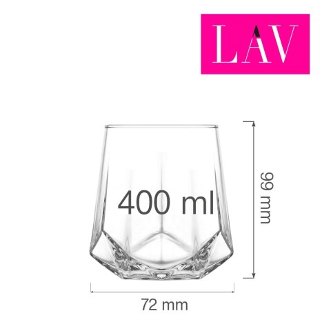 Szklanka do whiskey Verona 400 ml, LAV (dawniej LV-VLR354Z) LAV Szklanka do whiskey Verona 400 ml, LAV (dawniej LV-VLR354Z) LAV