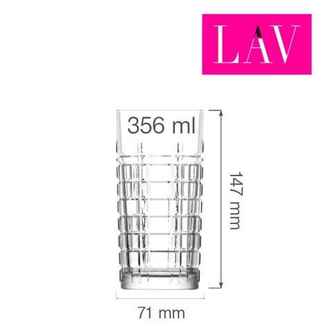 Szklanka wysoka Glasgow 356 ml, LAV (dawniej LV-BRT440XZ) LAV Szklanka wysoka Glasgow 356 ml, LAV (dawniej LV-BRT440XZ) LAV