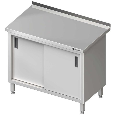 Stół stalowy przyścienny z drzwiami suwanymi 1200x600x850 mm Stół stalowy przyścienny z drzwiami suwanymi 1200x600x850 mm