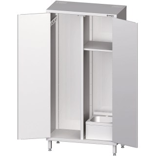 Szafa stalowa porządkowa ze zlewem 1000x500x2000 mm Stalgast