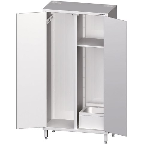 Szafa stalowa porządkowa ze zlewem 1000x500x2000 mm Stalgast Szafa stalowa porządkowa ze zlewem 1000x500x2000 mm Stalgast
